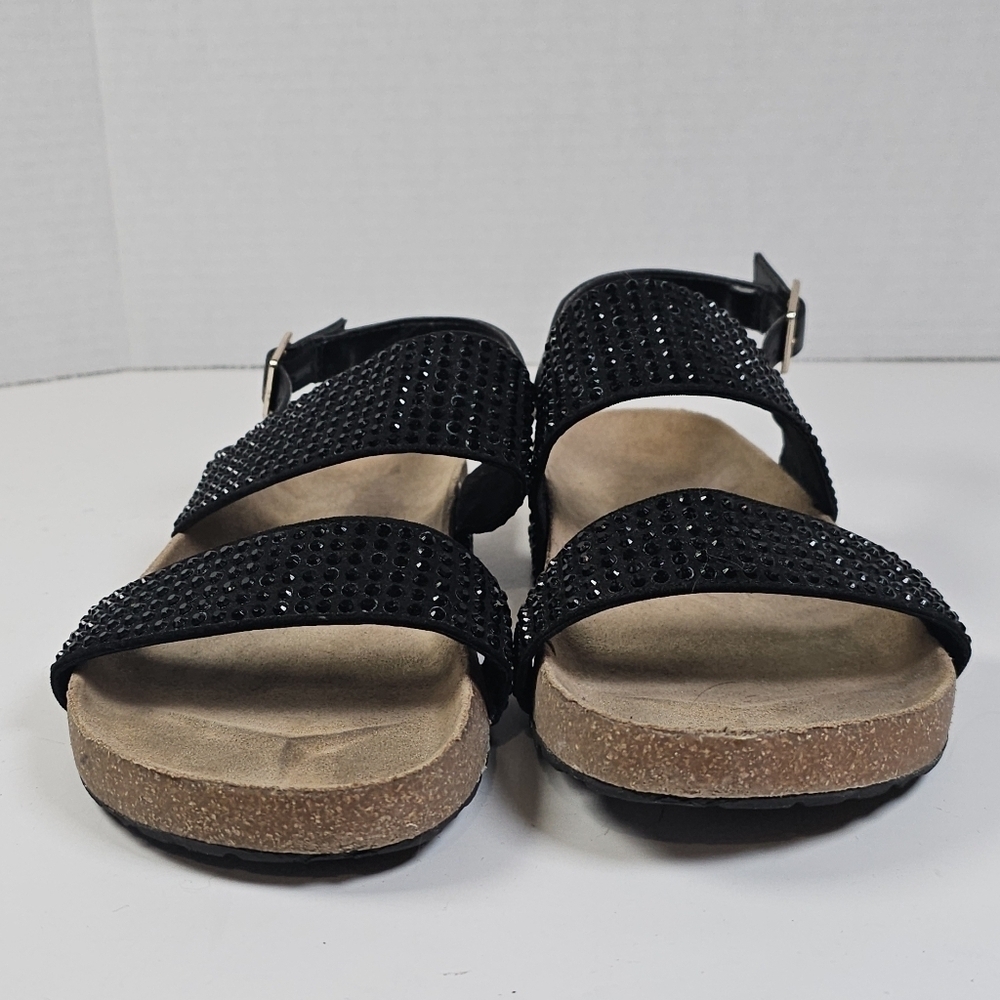 Aldo Black Rhinestone Sandals - Picture 5 of 10